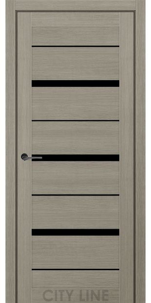 Межкомнатные двери CityLine Express DENVER korfad-express-denver-koton-taup-black-bravo-collection-s-cernym-steklom